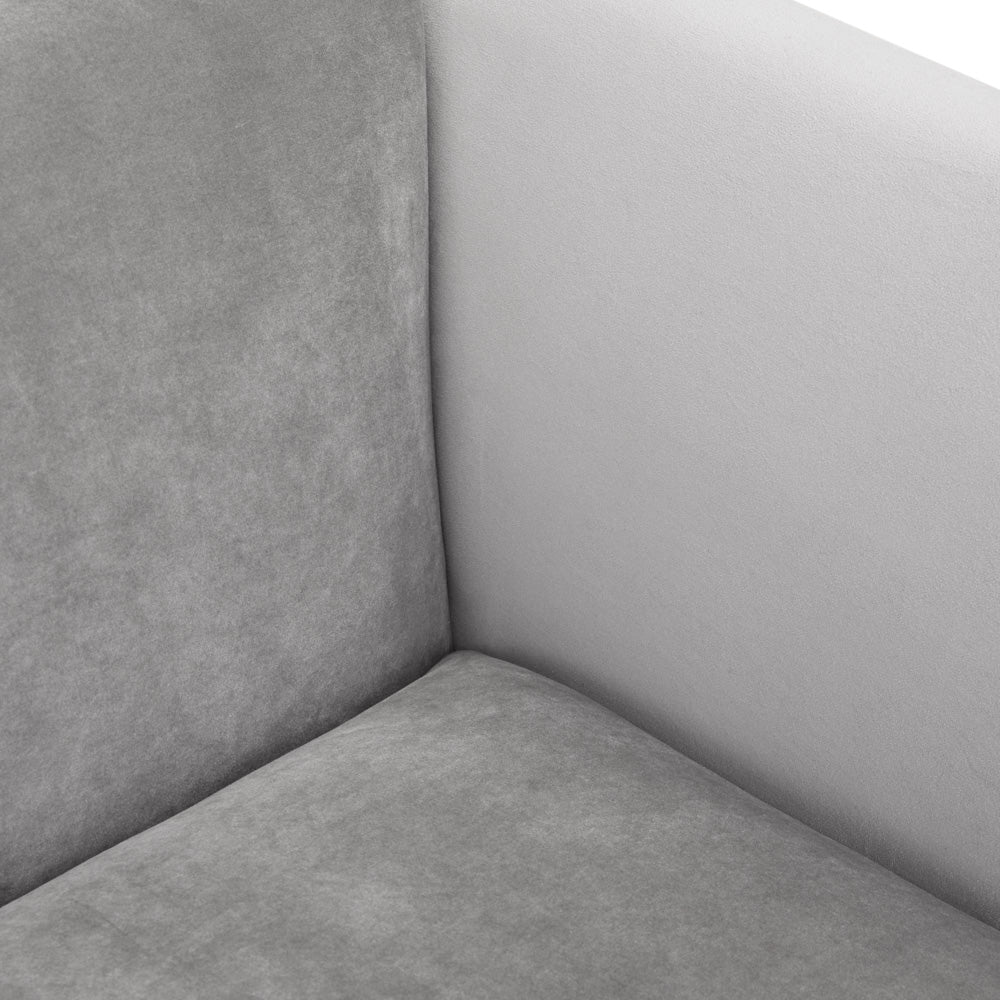 Truro Sofa: Grey Velvet