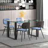 Franco/Capri 5pc Dining Set in Black with Blue Chair 69420
