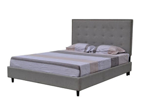 Samia Fabric Bed (Light Grey)