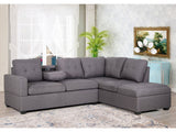 Vasilo Fabric Sectional with Power Outlet