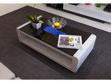 Zoe Coffee Table (White with Black Top)