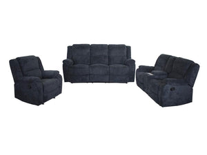 Olena Recliner Sofa Set (Dark Grey)