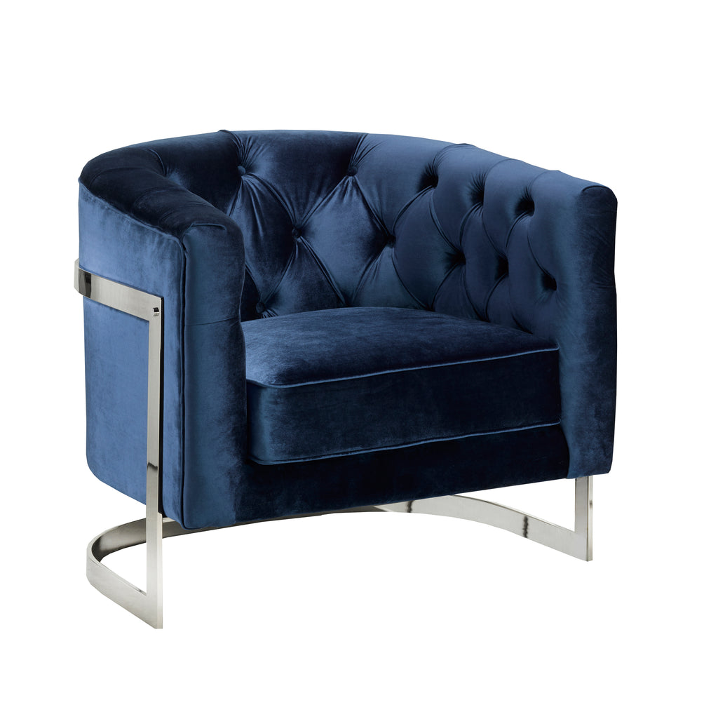 Pinnacle Lounge Chair (Blue Velvet)
