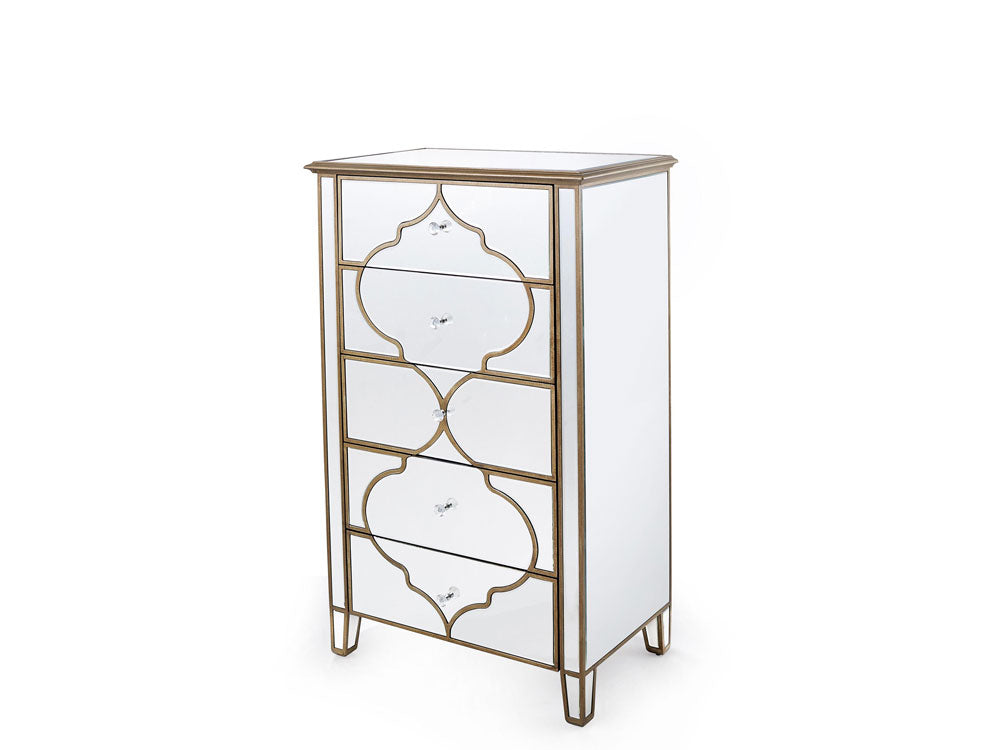 Champagne Mirror End Table