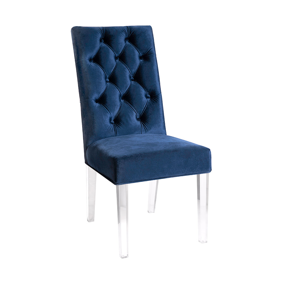 Leslie Chair (Blue Velvet)