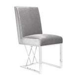 Martini Dining Chair (Grey Velvet)