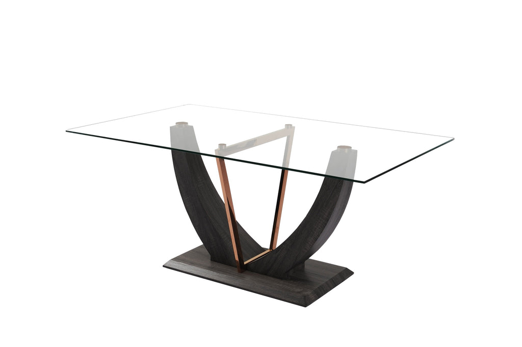 Norway Rectangle Dining Table in Rose Gold