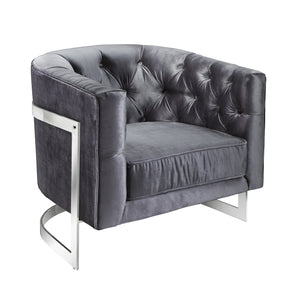 Pinnacle Lounge Chair (Grey Velvet)
