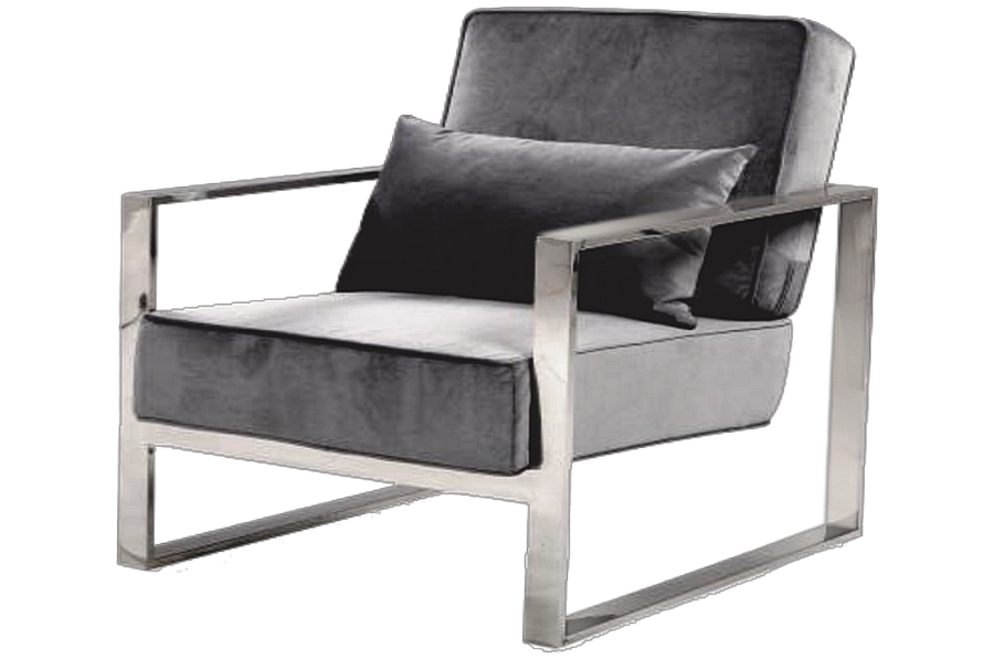 Celia Accent Chair (Silver)