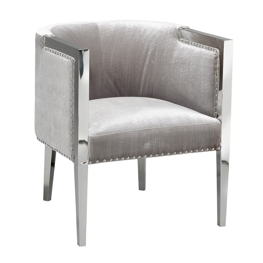 Elvis Accent Chair (Grey Velvet)