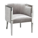 Elvis Accent Chair (Grey Velvet)